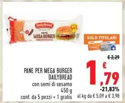 Conad PANE PER MEGA BURGER DAILYBREAD offerta