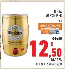 Conad Birra Warsteiner offerta
