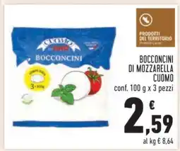 Conad Bocconcini di Mozzarella Cuomo offerta