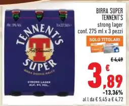 Conad Birra Super Tennent's offerta