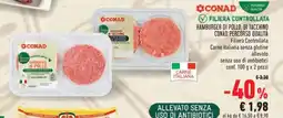 Conad CONAD HAMBURGER DI POLLO, DI TACCHINO offerta