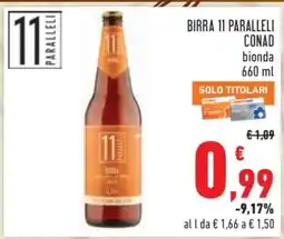 Conad BIRRA 11 PARALLELI CONAD offerta