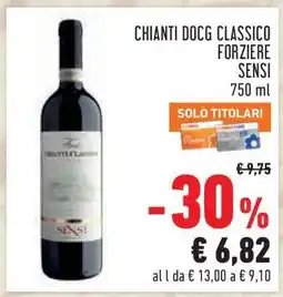 Conad Chianti DOCG Classico Forziere Sensi offerta