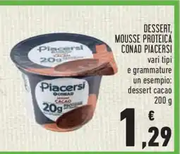 Conad DESSERT, MOUSSE PROTEICA CONAD PIACERSI offerta