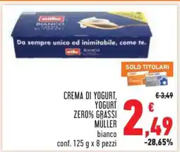 Conad CREMA DI YOGURT, YOGURT ZERO% GRASSI MULLER offerta