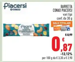Conad BARRETTA CONAD PIACERSI offerta