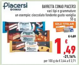 Conad BARRETTA CONAD PIACERSI offerta