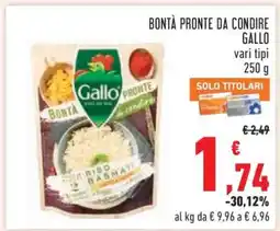 Conad BONTÀ PRONTE DA CONDIRE GALLO offerta