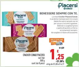 Conad CRACKER CONAD PIACERSI offerta
