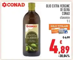 Conad OLIO EXTRA VERGINE DI OLIVA CONAD classico 1 l offerta