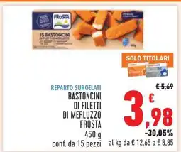 Conad Bastoncini di Filetti di Merluzzo Frosta offerta