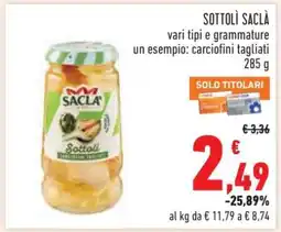 Conad Sottoli Saclà offerta