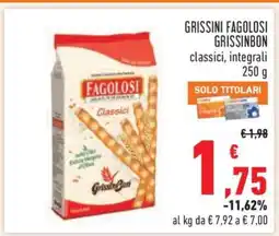 Conad GRISSINI FAGOLOSI GRISSINBON offerta