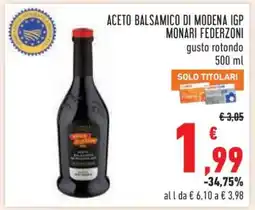 Conad Aceto Balsamico di Modena IGP Monari Federzoni offerta