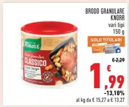 Conad BRODO GRANULARE KNORR offerta