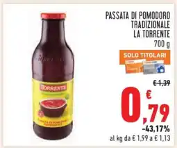 Conad Passata di Pomodoro Tradizionale La Torrente offerta