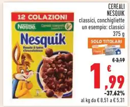 Conad CEREALI NESQUIK offerta