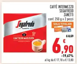 Conad CAFFÈ INTERMEZZO SEGAFREDO ZANETTI offerta