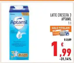 Conad LATTE CRESCITA 3 APTAMIL offerta