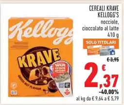 Conad Cereali Krave Kellogg's offerta