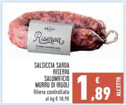Conad Salsiccia Sarda Riserva offerta