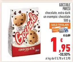 Conad Gocciole Pavesi offerta