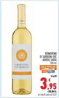 Conad Vermentino di Sardegna DOC Aghera Sarda offerta