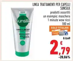 Conad LINEA TRATTAMENTI PER CAPELLI SUNSILK offerta