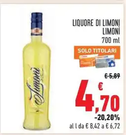 Conad LIQUORE DI LIMONI LIMONI offerta