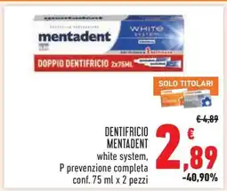 Conad DENTIFRICIO MENTADENT offerta