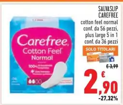Conad SALVASLIP CAREFREE offerta
