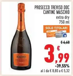 Conad PROSECCO TREVISO DOC CANTINE MASCHIO offerta