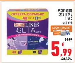 Conad Assorbenti Seta Ultra Lines offerta