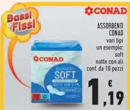 Conad Assorbenti CONAD offerta