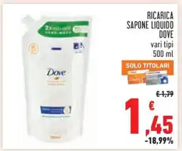 Conad RICARICA SAPONE LIQUIDO DOVE offerta