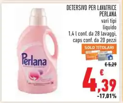 Conad Detersivo per lavatrice Perlana offerta
