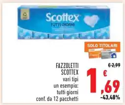 Conad FAZZOLETTI SCOTTEX offerta