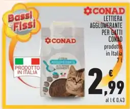 Conad CONAD Lettiera agglomerante per gatti offerta
