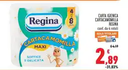 Conad Carta Igienica Cartacamomilla Regina offerta