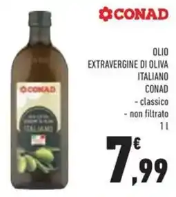 Conad Olio extravergine di oliva italiano CONAD offerta