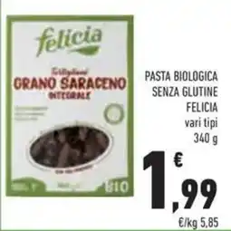 Conad Pasta biologica senza glutine FELICIA offerta