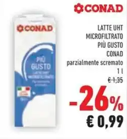 Conad Latte uht microfiltrato più gusto CONAD offerta