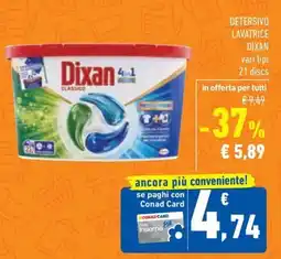 Conad Detersivo lavatrice DIXAN offerta