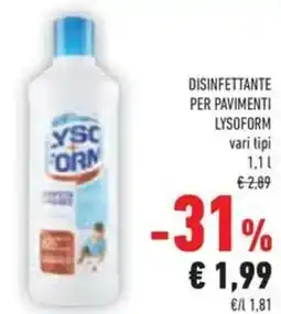 Conad Disinfettante per pavimenti LYSOFORM offerta
