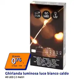 Action Ghirlanda luminosa luce bianco caldo offerta