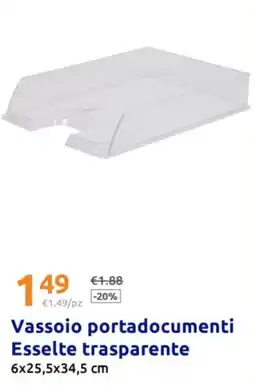 Action Vassoio portadocumenti Esselte trasparente offerta