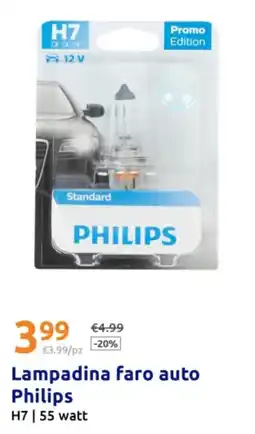 Action Lampadina faro auto Philips offerta