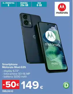 Carrefour Smartphone Motorola Mod.G35 offerta