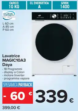 Carrefour Lavatrice MAGIC10A3 Daya offerta