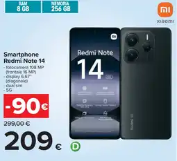 Carrefour Smartphone Redmi Note 14 offerta